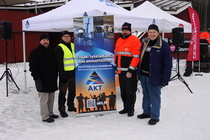 AKTn puheenjohtaja Marko Piirainen, lisäksi kuvassaJuha Häkkinen, Kari virinsalo ja Risto Kuisma 